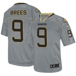 Nike New Orleans Saints #9 Drew Brees Lights Out Grey Youth Stitched NFL Elite Jersey