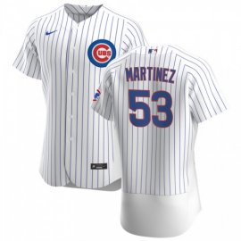 Chicago Cubs #53 Jose Martinez Mens Nike White Home 2020 Authentic Player Jersey