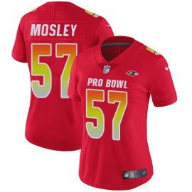 Nike Baltimore Ravens #57 C.J. Mosley Red Womens Stitched NFL Limited AFC 2019 Pro Bowl Jersey
