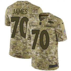 Nike Denver Broncos #70 JaWuan James Camo Mens Stitched NFL Limited 2018 Salute To Service Jersey
