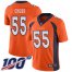 Nike Denver Broncos #55 Bradley Chubb Orange Mens Stitched NFL 100th Season Vapor Limited Jersey