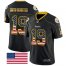 Nike Pittsburgh Steelers #19 JuJu Smith-Schuster Black Mens Stitched NFL Limited Rush USA Flag Jersey