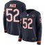 Nike Chicago Bears #52 Khalil Mack Navy Blue Team Color Womens Stitched NFL Limited Therma Long Sleeve Jersey