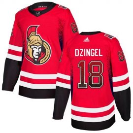 Adidas Ottawa Senators #18 Ryan Dzingel Red Home Authentic Drift Fashion Stitched NHL Jersey