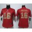 Nike San Francisco 49ers #16 Joe Montana Red Team Color Womens Stitched NFL Elite Strobe Jersey