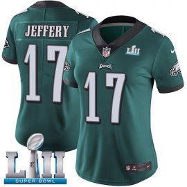 Nike Philadelphia Eagles #17 Alshon Jeffery Midnight Green Team Color Super Bowl LII Womens Stitched NFL Vapor Untouchable Limited Jersey