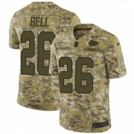 Nike Kansas City Chiefs #26 LeVeon Bell Camo Youth Stitched NFL Limited 2018 Salute To Service Jersey