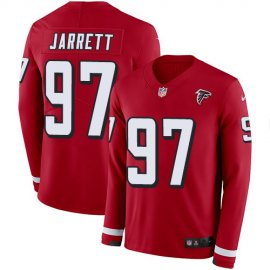 Nike Atlanta Falcons #97 Grady Jarrett Red Team Color Mens Stitched NFL Limited Therma Long Sleeve Jersey
