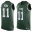 Nike New York Jets #11 Denzel Mim Green Team Color Mens Stitched NFL Limited Tank Top Jersey