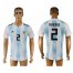Argentina 2 MERCADO Home 2018 FIFA World Cup Thailand Soccer Jersey