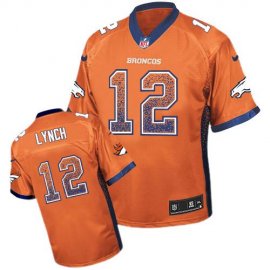 Nike Denver Broncos #12 Paxton Lynch Orange Team Color Mens Stitched NFL Elite Drift Fashion Jersey