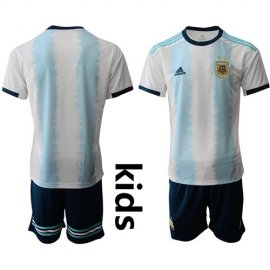 Argentina Blank Home Kid Soccer Country Jersey
