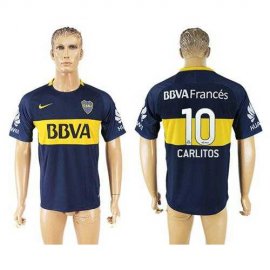 Boca Juniors #10 Carlitos Home Soccer Club Jersey