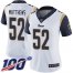 Nike Los Angeles Rams #52 Clay Matthews White Womens Stitched NFL 100th Season Vapor Limited Jersey