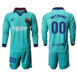 Barcelona Personalized Third Long Sleeves Soccer Club Jersey