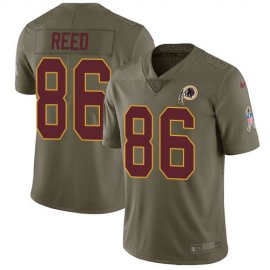 Nike Washington Football Team #86 Jordan Reed Olive Mens Stitched NFL Limited 2017 Salute to Service Jersey