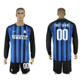 Inter Milan Personalized Home Long Sleeves Soccer Club Jersey