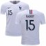 France #15 Rabiot Away Kid Soccer Country Jersey