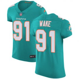 Nike Miami Dolphins #91 Cameron Wake Aqua Green Team Color Mens Stitched NFL Vapor Untouchable Elite Jersey
