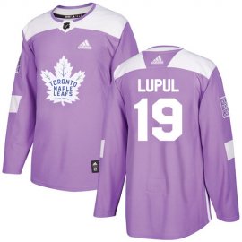 Adidas Toronto Maple Leafs #19 Joffrey Lupul Purple Authentic Fights Cancer Stitched NHL Jersey