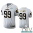 San Francisco 49ers #99 DeForest Buckner Mens Nike White Golden Super Bowl LIV 2020 Edition Vapor Limited NFL 100 Jersey
