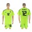 Belgium #12 MIGNOLET Fluorescent Green Goalkeeper 2018 FIFA World Cup Soccer Jersey