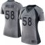 Nike Denver Broncos #58 Von Miller Gray Womens Stitched NFL Limited Gridiron Gray Jersey