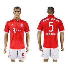 Bayern Munchen #5 Benatia Home Soccer Club Jersey