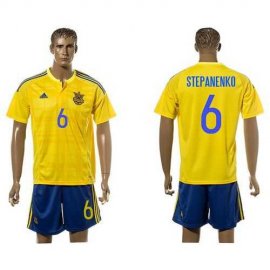Ukraine #6 Stepanenko Home Soccer Country Jersey