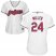 Cleveland Indians #24 Andrew Miller White Womens Home Stitched MLB Jersey
