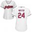 Cleveland Indians #24 Andrew Miller White Womens Home Stitched MLB Jersey