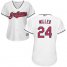 Cleveland Indians #24 Andrew Miller White Womens Home Stitched MLB Jersey