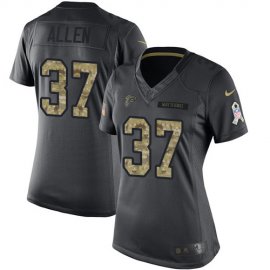 Nike Atlanta Falcons #37 Ricardo Allen Black Womens Stitched NFL Limited 2016 Salute to Service Jersey
