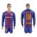 Barcelona #18 Jordi Alba Home Long Sleeves Soccer Club Jersey