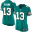 Nike Miami Dolphins #13 Dan Marino Aqua Green Alternate Womens Stitched NFL Elite Jersey