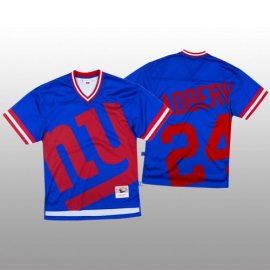 NFL New York New York Giants #24 James Bradberry Blue Mens Mitchell & Nell Big Face Fashion Limited NFL Jersey