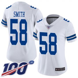 Nike Dallas Cowboys #58 Aldon Smith White Womens Stitched NFL 100th Season Vapor Untouchable Limited Jersey