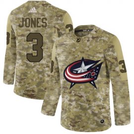 Adidas Columbus Blue Jackets #3 Seth Jones Camo Authentic Stitched NHL Jersey