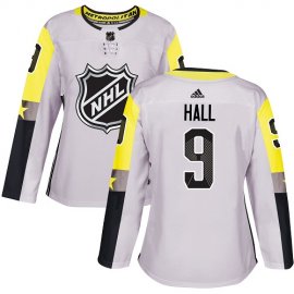 Adidas New Jersey Devils #9 Taylor Hall Gray 2018 All-Star Metro Division Authentic Womens Stitched NHL Jersey