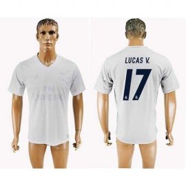 Real Madrid #17 Lucas V. Marine Environmental Protection Home Soccer Club Jersey