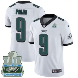 Nike Philadelphia Eagles #9 Nick Foles White Super Bowl LII Champions Mens Stitched NFL Vapor Untouchable Limited Jersey