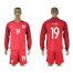 England #19 Kane Away Long Sleeves Soccer Country Jersey