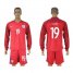England #19 Kane Away Long Sleeves Soccer Country Jersey