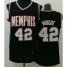 Memphis Grizzlies #42 Lorenzen Wright Black Throwback Stitched NBA Jersey