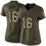 Nike Los Angeles Rams #16 Jared Goff Green Womens Stitched NFL Limited 2015 Salute to Service Jersey