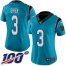 Nike Carolina Panthers #3 Will Grier Blue Alternate Womens Stitched NFL 100th Season Vapor Untouchable Limited Jersey