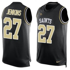 Nike New Orleans Saints #27 Malcolm Jenkins Black Team Color Mens Stitched NFL Limited Tank Top Jersey