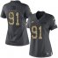 Nike Philadelphia Eagles #91 Fletcher Cox Black Womens Stitched NFL Limited 2016 Salute to Service Jersey