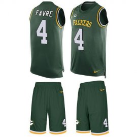 Nike Green Bay Packers #4 Brett Favre Green Team Color Mens Stitched NFL Limited Tank Top Suit Jersey