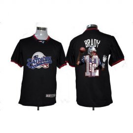 Nike New England Patriots #12 Tom Brady Black Mens NFL Game All Star Fashion Jersey